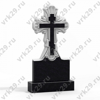Резной памятник в форме креста № 1