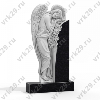 Резной памятник ангел № 14