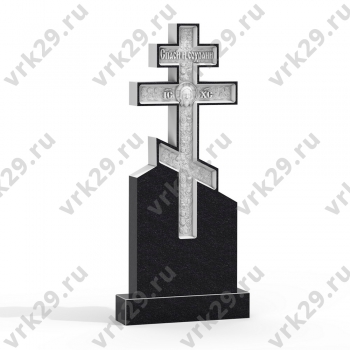 Резной памятник в форме креста № 26