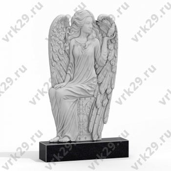 Резной памятник ангел № 8